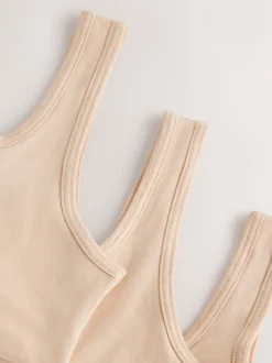 Next - Lot de 3 crop tops (5-16 ans) beige Clearance