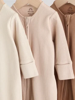 Next beige - Lot de 3 dors-bien bébé zippés (0-2ans)