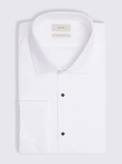 MOSS Blanc - Ajusté - Chemise Marcella à robe bavoir Clearance