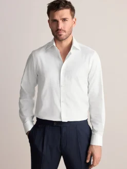 Next Blanc - Ajustement régulier - Chemise Signature texturée élégante Best