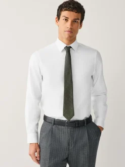 Next Blanc - Ajustement régulier - Chemise Signature texturée à manches longues New