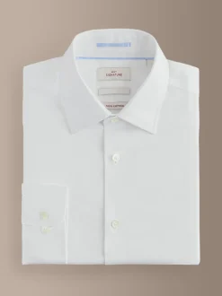 Next Blanc - Ajustement régulier - Chemise Signature texturée à manches longues New