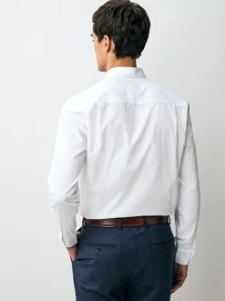 Next Blanc - Ajustement régulier - Lot de 3 chemises élégantes faciles d’entretien à manchette simple Sale