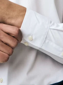 Next Blanc - Ajustement régulier - Lot de 3 chemises élégantes faciles d’entretien à manchette simple Sale