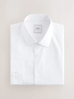 Next Blanc - Ajustement régulier - Lot de 3 chemises élégantes faciles d’entretien à manchette simple Sale