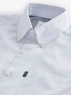 Next Blanc - Ajustement régulier - Chemise Oxford à manches courtes Easy Iron Button Down Best