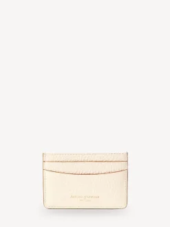 Aspinal of London Blanc - Slim Cuir grainé à cartes de crédit New