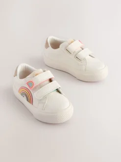 Next Blanc - Baskets à fermeture tactile Clearance