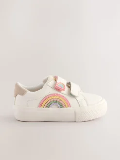 Next Blanc - Baskets à fermeture tactile Clearance