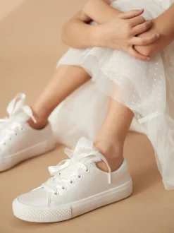 Next Blanc - Baskets à lacets Occasion en tulle Online