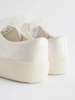 Next Blanc - Baskets à lacets Occasion en tulle Online