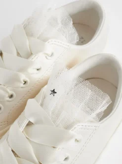 Next Blanc - Baskets à lacets Occasion en tulle Online