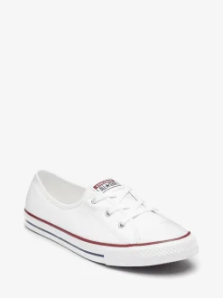 Converse Blanc - Baskets à lacets style ballerine Sale