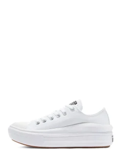 Converse Blanc - Baskets à plateforme All Star Move Chuck Ox New