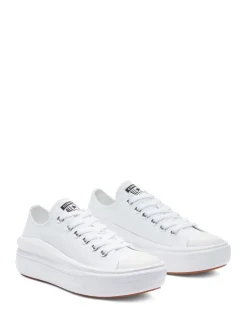 Converse Blanc - Baskets à plateforme All Star Move Chuck Ox New