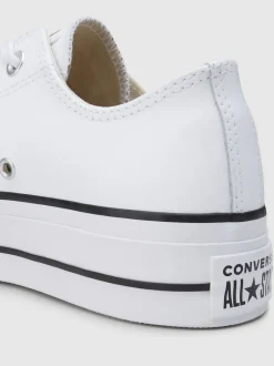 Converse Blanc - Baskets Platform Lift Chuck Ox en cuir