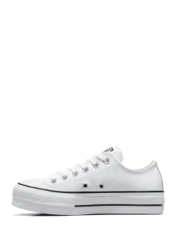 Converse Blanc - Baskets Platform Lift Chuck Ox en cuir