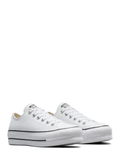 Converse Blanc - Baskets Platform Lift Chuck Ox en cuir