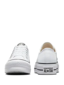 Converse Blanc - Baskets Platform Lift Chuck Ox en cuir