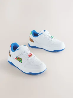 Next Blanc - Baskets Mario à lacets élastiques Discount