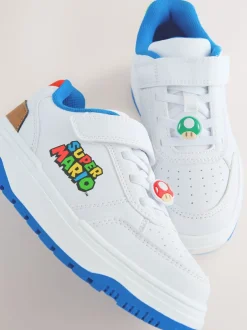 Next Blanc - Baskets Mario à lacets élastiques Discount