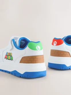 Next Blanc - Baskets Mario à lacets élastiques Discount