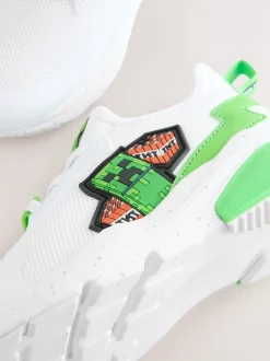 Next Blanc - Baskets Minecraft à lacets élastiques Sale