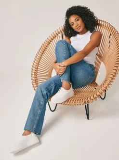 Next Blanc - Baskets Signature en cuir à plateforme compensée épaisse