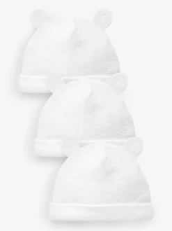 Next Blanc - Beanie Jersey Baby Hats 3 Pack (0-12mths) Best