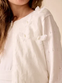 Next Blanc - Boléro Butterfly Occasion (3-16ans) Outlet