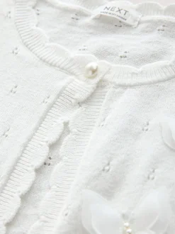 Next Blanc - Boléro Butterfly Occasion (3-16ans) Outlet