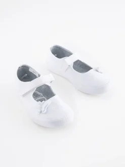 Next Blanc - Butterfly Embroidered School Plimsoll Chaussures Best