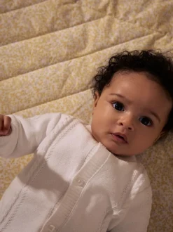 Next Blanc - Cardigan bébé en maille torsadée Discount