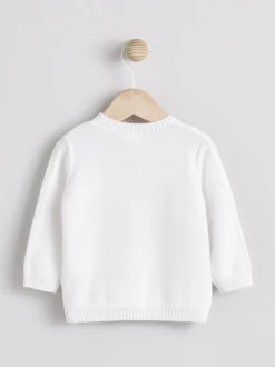 Next Blanc - Cardigan bébé en maille torsadée Discount