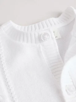 Next Blanc - Cardigan bébé en maille torsadée Discount