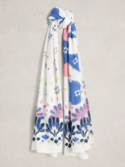 White Stuff Blanc - Écharpe imprimée Sophie Hot