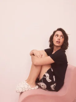 Next Blanc - Chaussons mules Borg Cœur Sale