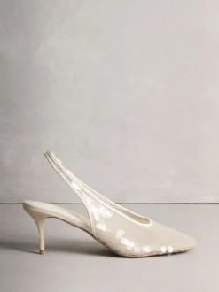 Next Blanc - Chaussures à talons Forever Comfort® à bout rond et à sequins Outlet