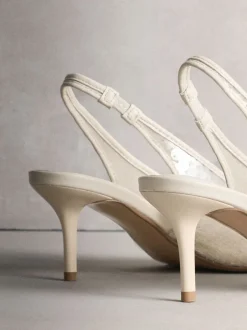 Next Blanc - Chaussures à talons Forever Comfort® à bout rond et à sequins Outlet