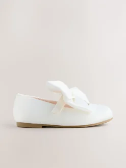 Next Blanc - Chaussures Mary Jane pour occasions en satin à fleurs avec nœud Clearance