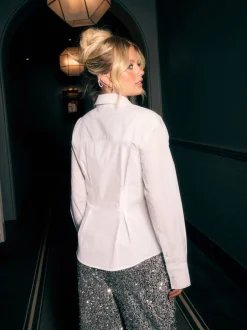 Next Blanc - Chemise ajustée à taille cintrée Clearance