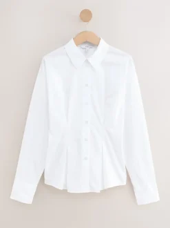 Next Blanc - Chemise ajustée à taille cintrée Clearance