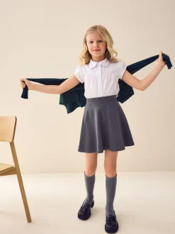 Next Blanc - Chemise d’école à manches courtes et col à volants (3-15ans) Online