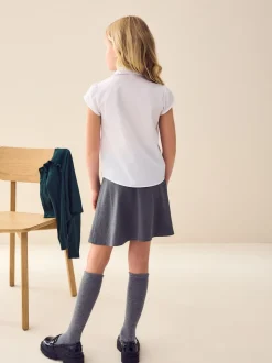 Next Blanc - Chemise d’école à manches courtes et col à volants (3-15ans) Online