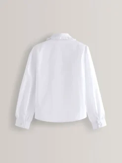 Next Blanc - Chemise d'écolier à col Volants à manches longues (3-14ans)