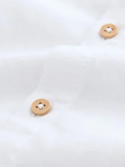 Next Blanc - Chemise décontractée en lin Blend manches longues (3-16ans) Best