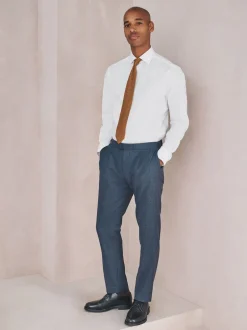 Next - Chemise habillée à manches longues en coton extensible Blanc Outlet