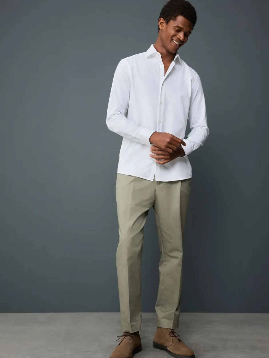 Next Blanc - Chemise élégante douce au toucher à manches longues Outlet