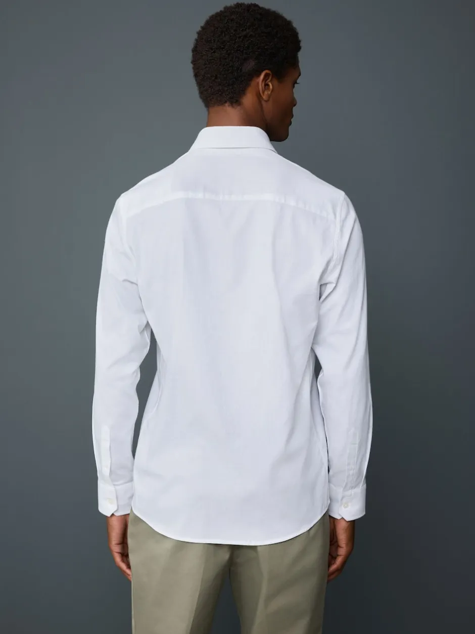 Next Blanc - Chemise élégante douce au toucher à manches longues Outlet