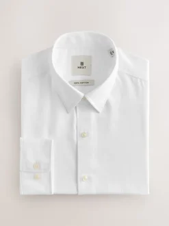Next Blanc - Chemise élégante douce au toucher à manches longues Outlet